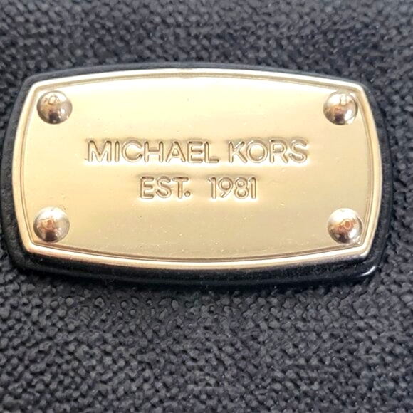 Michael Kors Black & Brown Signature Jet Set Monogram Zipper Wallet Silver - Picture 4 of 9